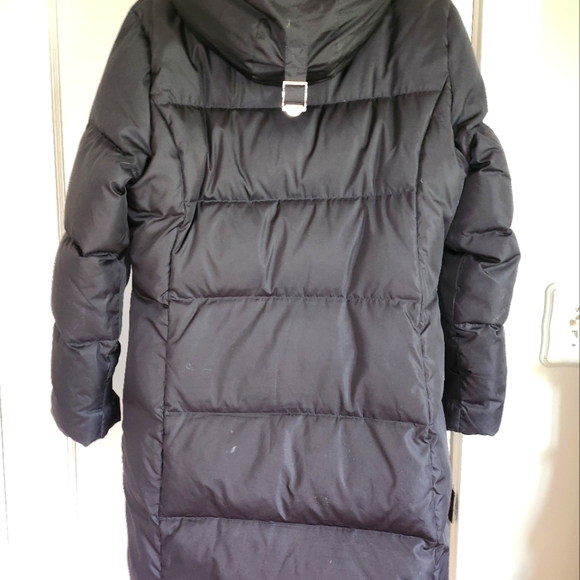 Black Down Michael Kors Ankle Length Poof Jacket Size Medium - Picture 2 of 5